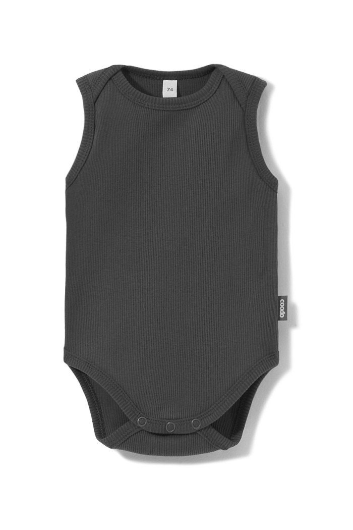 Body basic sleeveless prążkowane