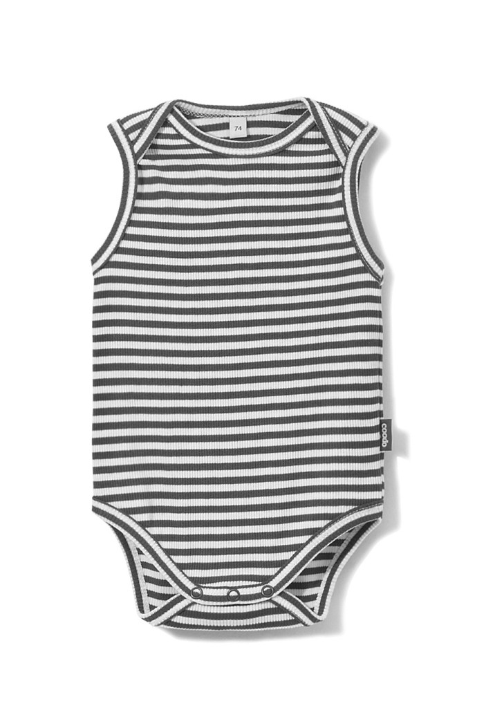 Body basic sleeveless prążkowane