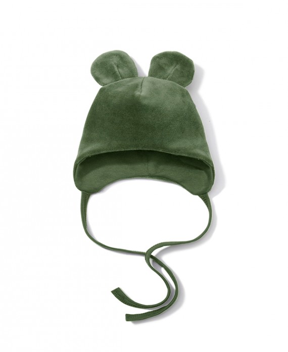 Velour newborn hat with ears